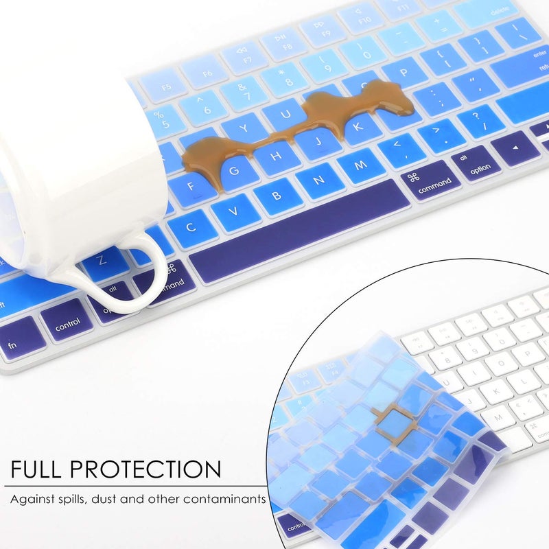 Allinside Ombre Blue Cover for Apple Magic Keyboard (MLA22LL/A) with US Layout - Image 5